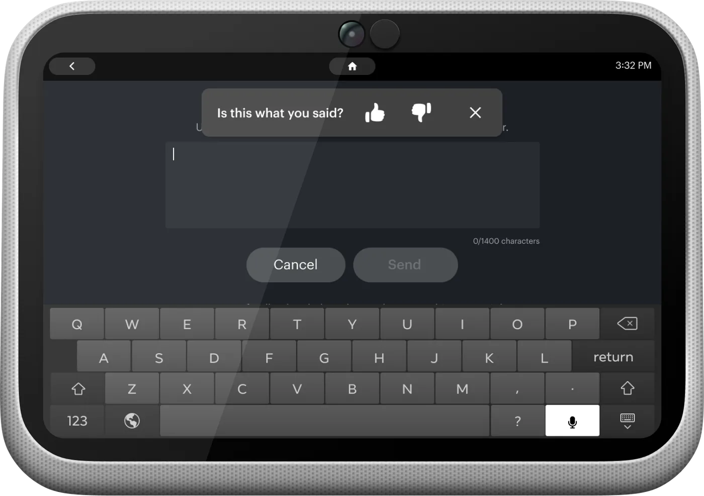 Portal Dictation — screen 2